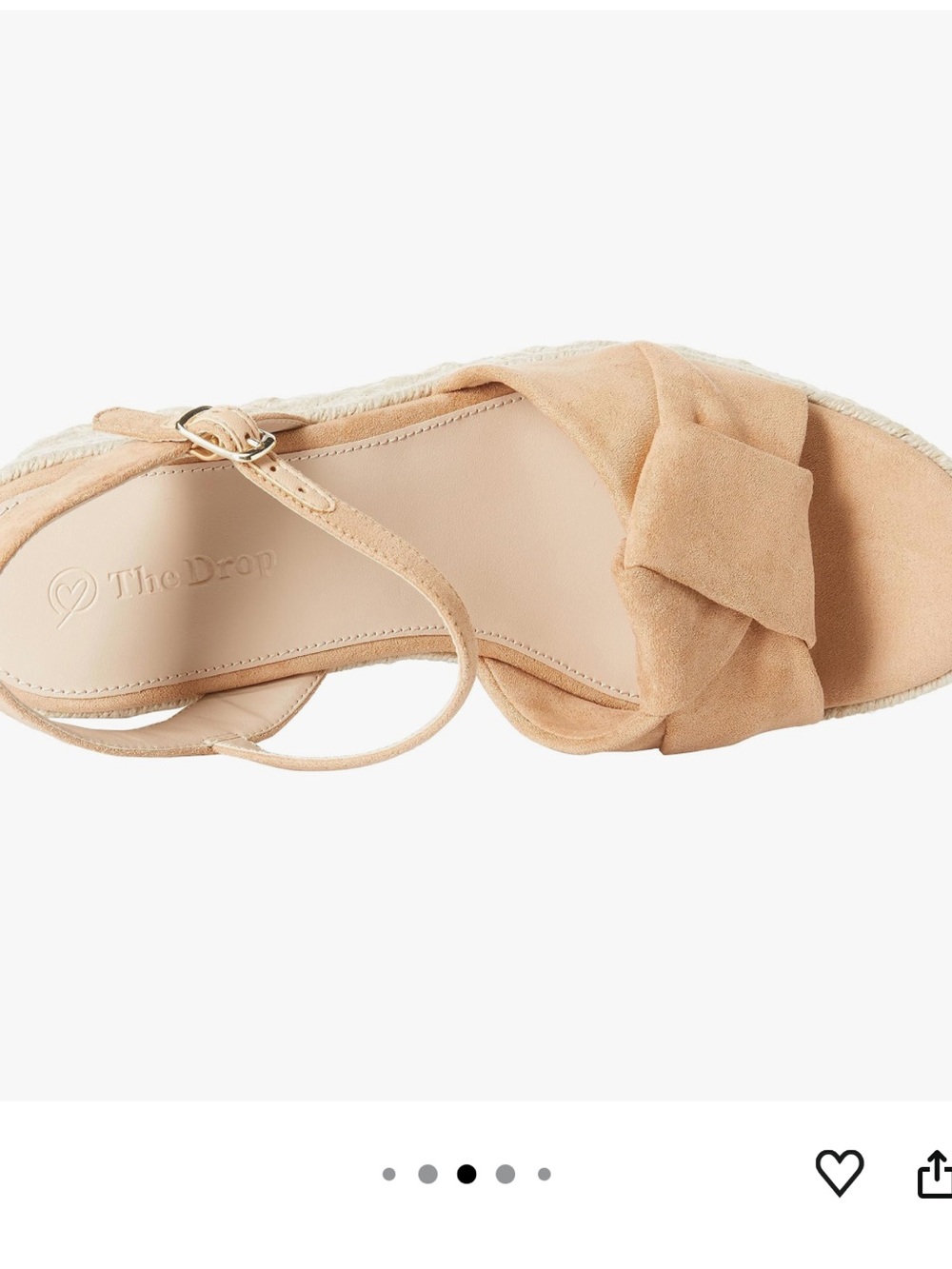 Platform Espadrille Wedge Sandals Amazon The Drop, Size 8 BRAND NEW, Tan - Picture 6 of 14